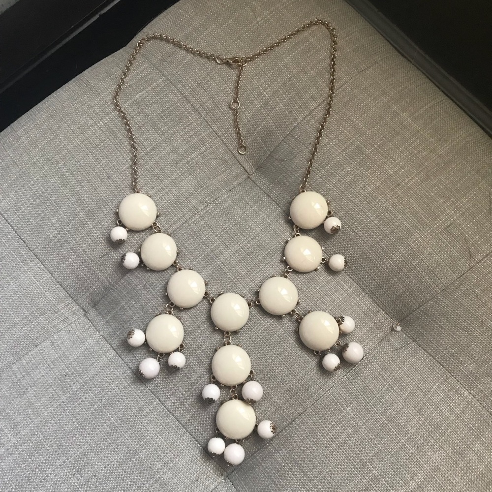 White statement necklace